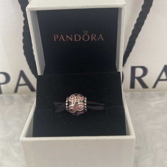 Pandora Charm Breast Cancer Ribbon - Picture 2 of 3